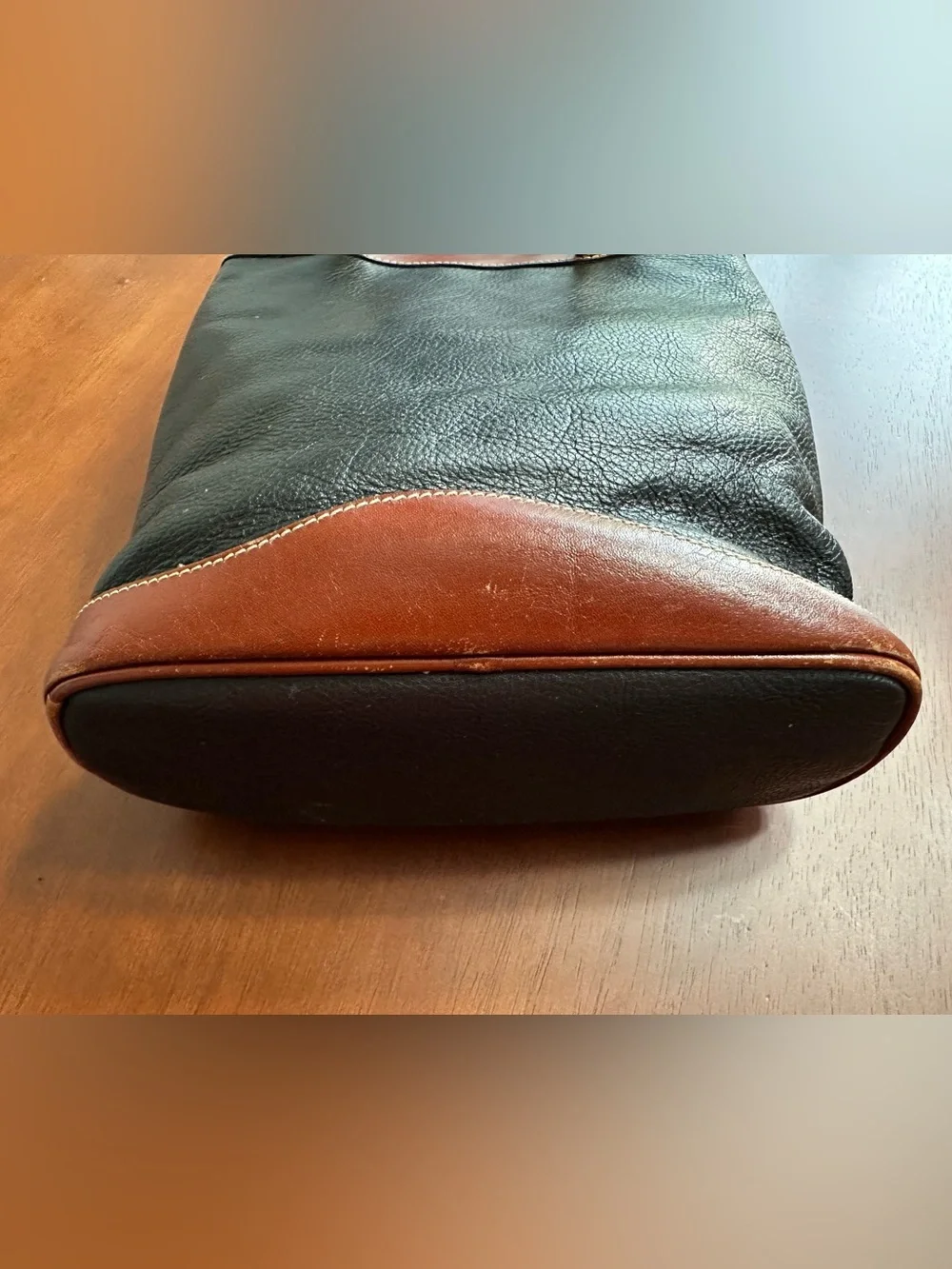 Bally Vintage Black/Brown Leather Shoulder Bag